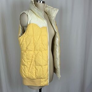 Le Tigre Yellow and Cream Puffer Vest